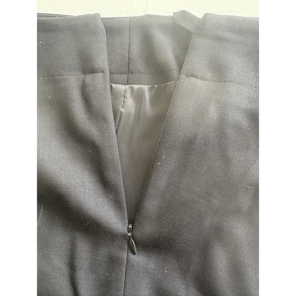 Talbots Womens 8p Black Wool Blend Straight Leg Stretch Preppy - Picture 4 of 4